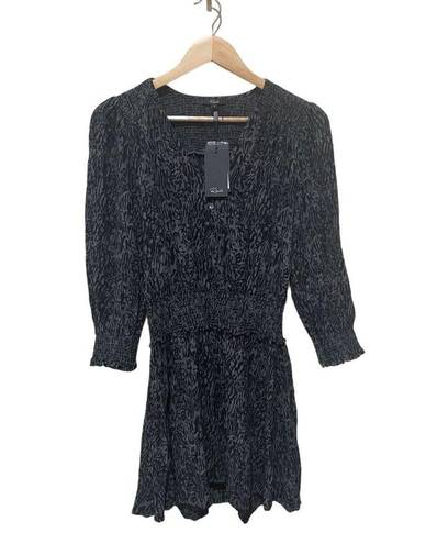 Rails  Zana Dress Charcoal Abstract Animal Size Small