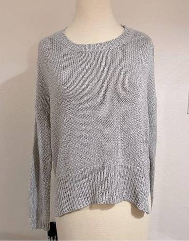 Harper  | Gray Knitted Elbow Patch Sweater