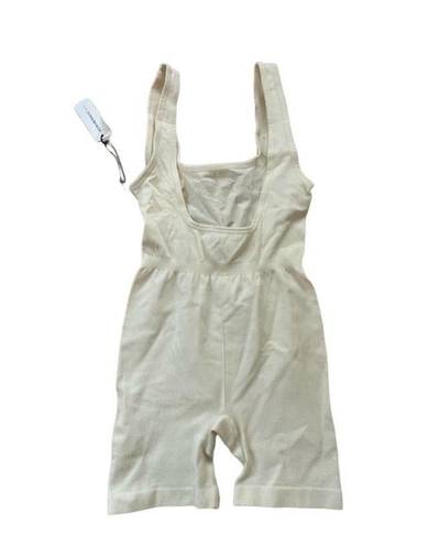 We Wore What NEW  Women's Size Small Off White Ribbed Bodysuit