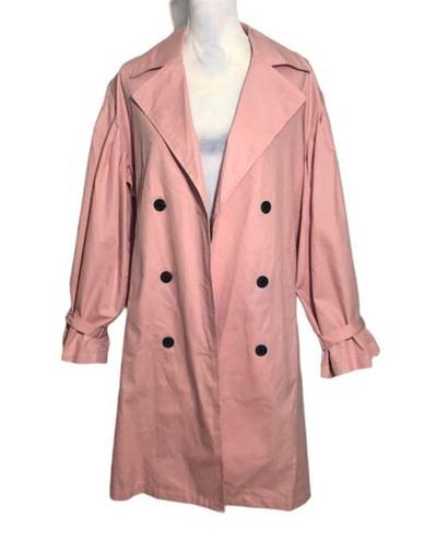 Who What Wear NWOT Light Pink Trench Coat Button Front Small New