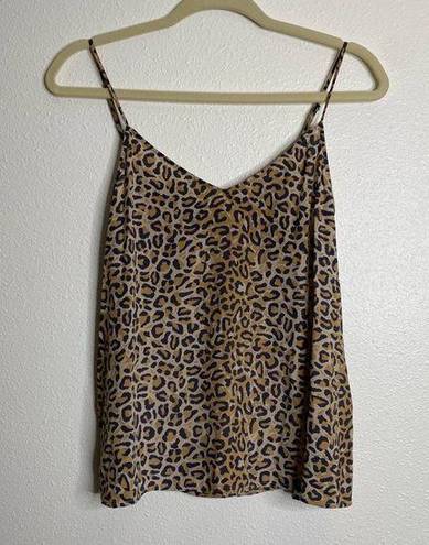 Equipment  Leopard Print Silk Tank Top Camisole S