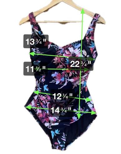 Gottex Size 12 One Piece Swim Vibrant Floral Swimsuit - Stylish & Comfortable