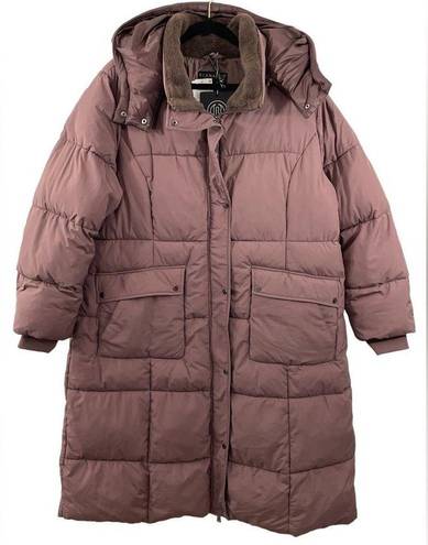 Bernardo NWT  Town Square Long Winter Puffer Coat in Peppercorn Size 1X