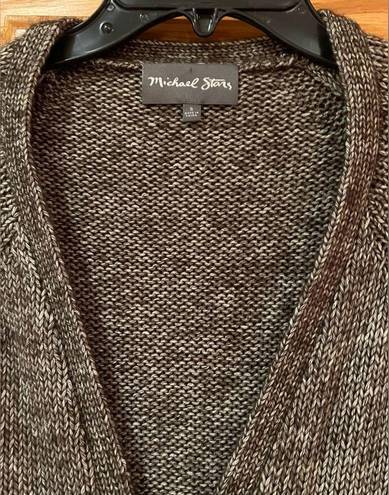 Michael Stars  Zipper Cardigan Sweater w/ Pockets in Java Brown Size Small