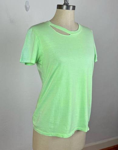 n:philanthropy  Neon Green Distressed Tee