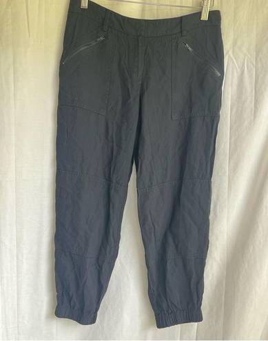 Theory ankle joggers black viscose size 6