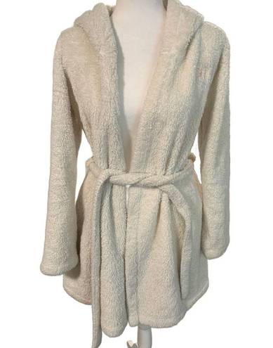 Gilly Hicks Hollister |  White Sleep Sherpa Robe with Ears on Hood Size XS/S