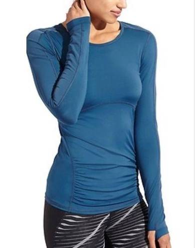 Athleta  STEALTH Long Sleeve Top Constellation Blue Size Medium