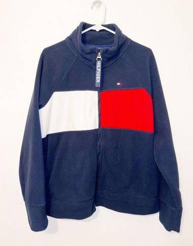 Tommy Hilfiger Women’s  Navy Logo Fleece Jacket Size XL