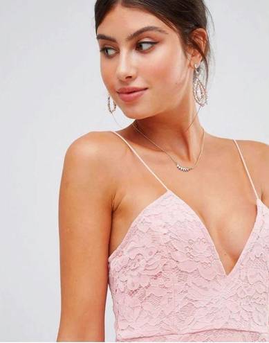 Pretty Little Thing Pink Lace Dress 