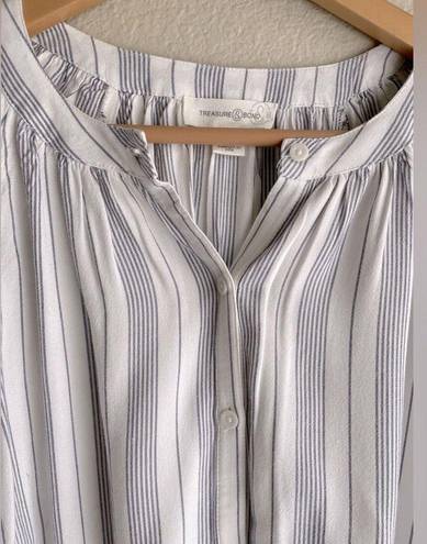 Treasure & Bond  Nordstrom Long Sleeve Striped Blouse  NWT