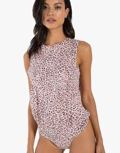 n:philanthropy  Belle Pink Leopard Sleeveless Bodysuit