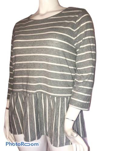 Sonoma  striped peplum top