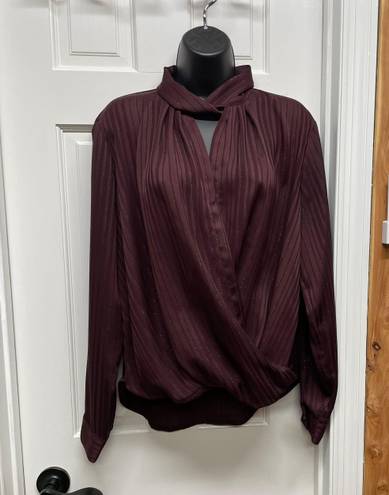 Ny&co Faux Wrap High Neck Blouse