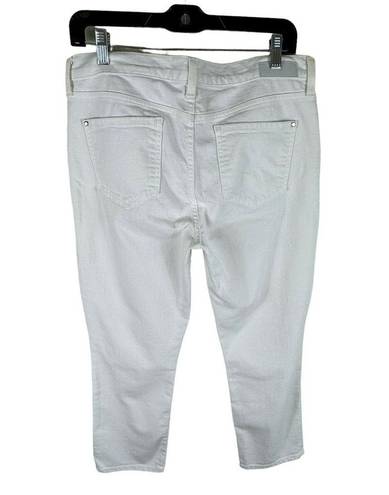 DKNY  White Soho Skinny Lightweight Cropped Denim Jeans Pockets Size 8