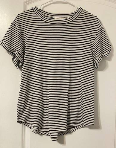 Bohme  Green White Striped Hi Low T-Shirt Size Small