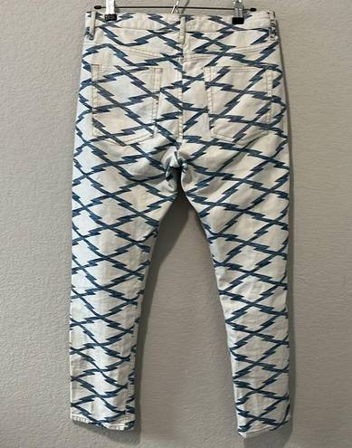 Isabel Marant  ETOILE, Ikat Nessa Printed Cropped Jeans, Size 38  (US, Size 6)