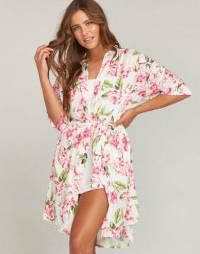 Show Me Your Mumu  pink floral bridal robe