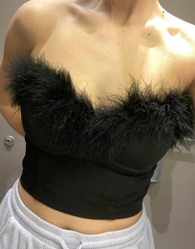 Forever 21 Feather Bustier Top