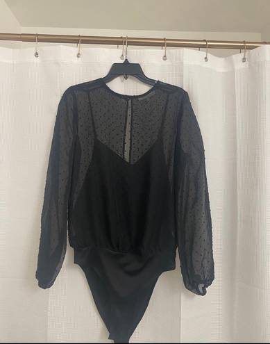 Bodysuit Top Black Size M