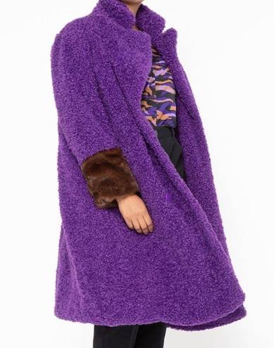 Eloquii  Bouncle Sherpa Teddy Coat Size 18/20 NWT Purple