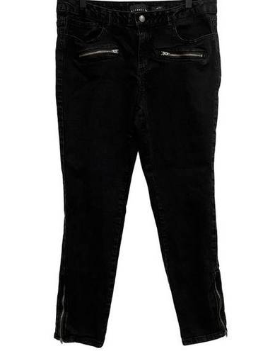 Attention  Black Slim Fit Zipper Skinny Jeans 12