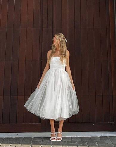 white tulle dress