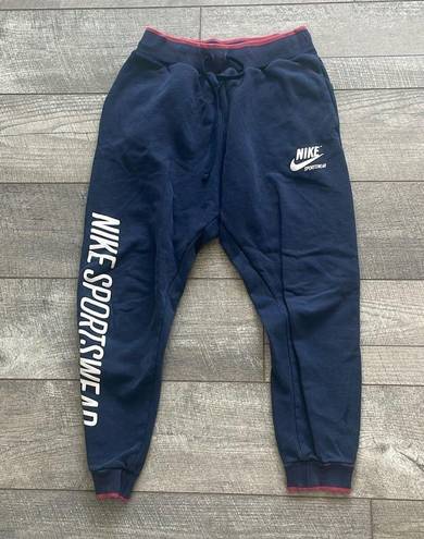 Nike Sportswear Size Small Navy Blue Jogger Sweatpants