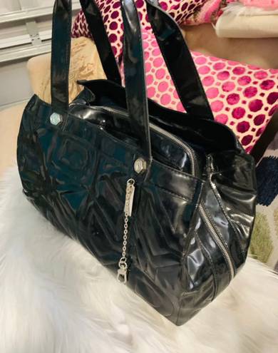 DKNY Patent Leather Quilted Duffle Bag