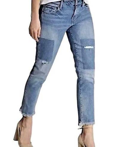 Gap  Girlfriend Cropped Distressed Jeans - 26