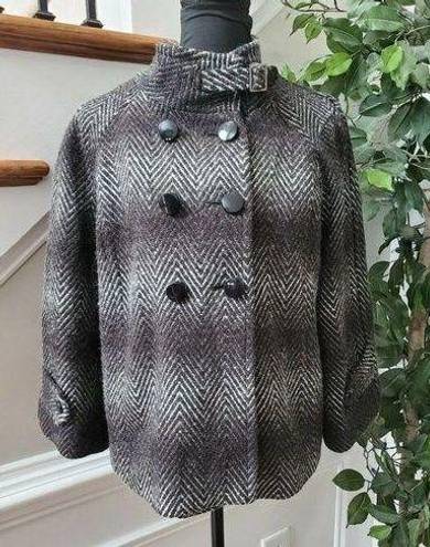 Joseph A  Womens Multicolor Polyester Long Sleeve Button Casual Long Coat Size 14