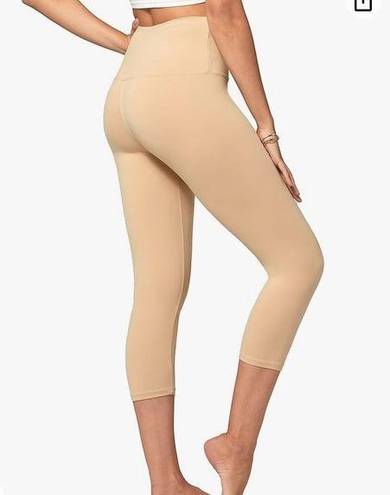 Butter Soft Conceited High Waist Soft Yoga cropped Leggings nude tan beige OSFM