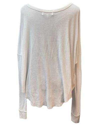 Wildfox  Waffle sweat Thermal Top Pure White Size Small