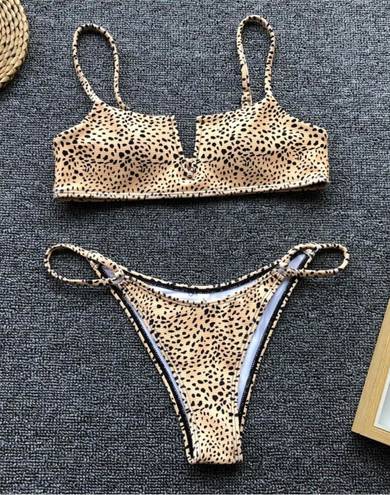 Boutique 220. yellow dots V swimsuits