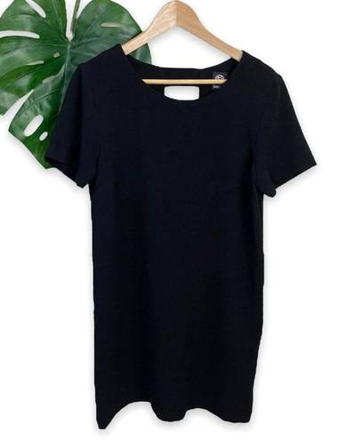 Bobeau  Cutout Ladder Back Crepe Shift Tee-Dress