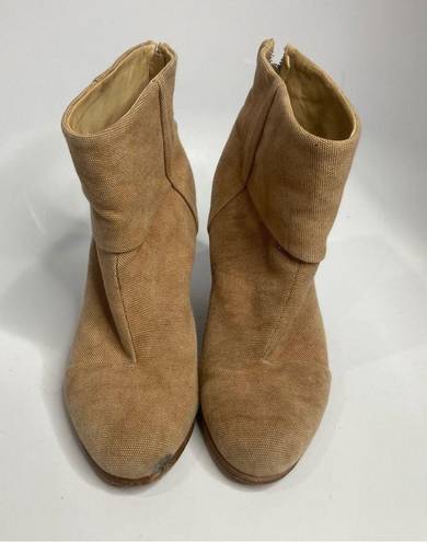 Rag and Bone  Newbury Canvas ankle boots camel size 9.5