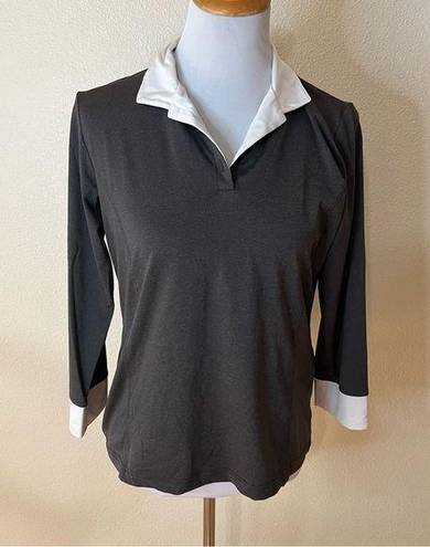 Polo SPORT HALEY gray white collar golf  shirt M