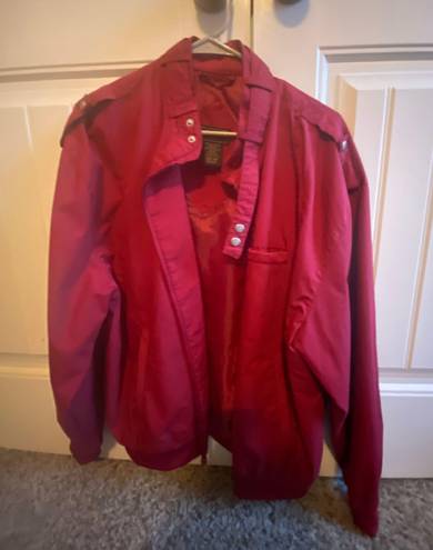 Bomber Type Jacket Red Size XL