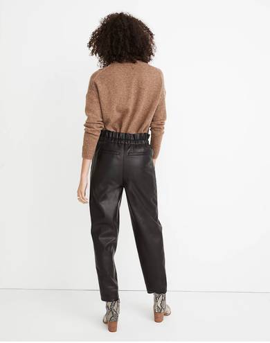 Madewell // NWOT Leather Pull On Paperbag Pants