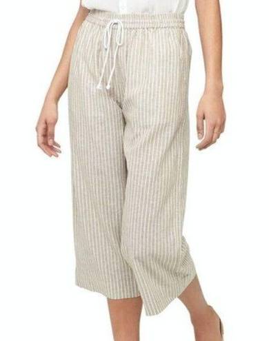  BEACH LUNCH LOUNGE Lightweight Linen Cotton Cropped Pant Brown