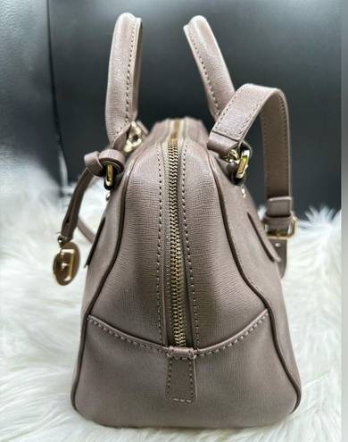 Furla  Elena Taupe Leather Crossbody Doctor Bag Tote Purse