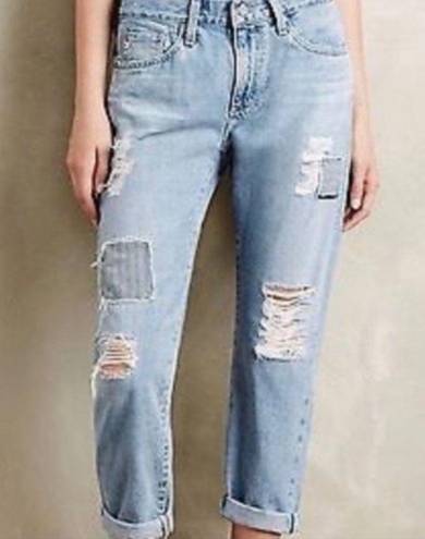 AG Adriano Goldschmied AG The Drew Straight Leg Cropped High Rise Boyfriend Jean