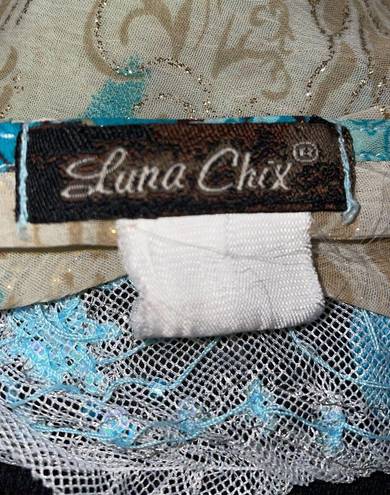 Luna Chix Sparkly Patterned Blouse