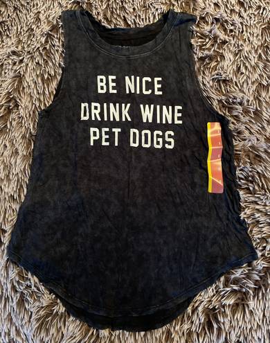 Grayson Threads Be Nice Drink Wine Pet Dogs Graphic Tank Top
