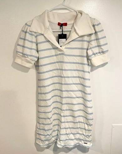 n:philanthropy NWT  Revolve Celeste Blue Preppy Striped Collar Mini Dress