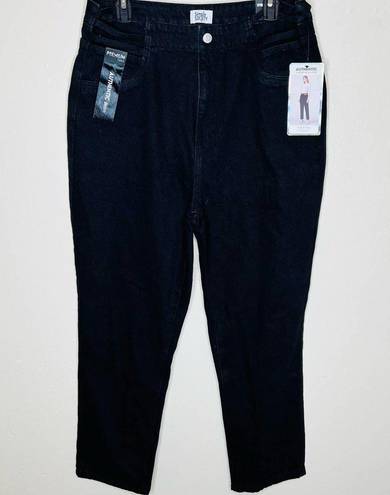 Simple Society NWT  Straight Super High Rise Jeans 31 Black Ankle Caged Denim 13