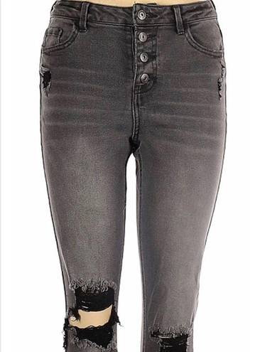 No Bo  High Rise Skinny black washed and distressed size 11 junior