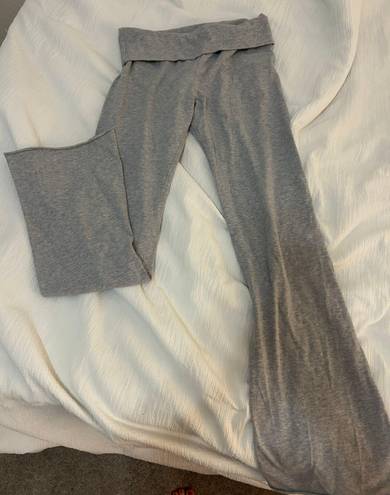 Brandy Melville Grey fold over flare pants