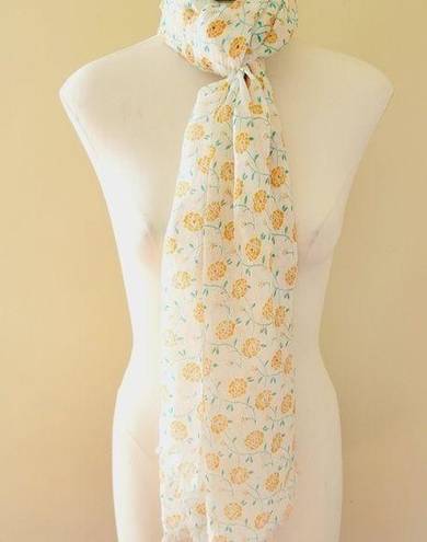 Edge Spun by subtle luxury floral raw  scarf