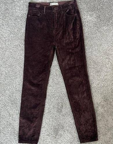 We The Free Free People Brown Velour Skinny Jean